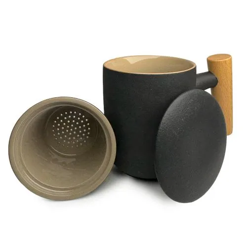 [72313] Tasse Aura Nordic Wood avec Infuseur - Noir